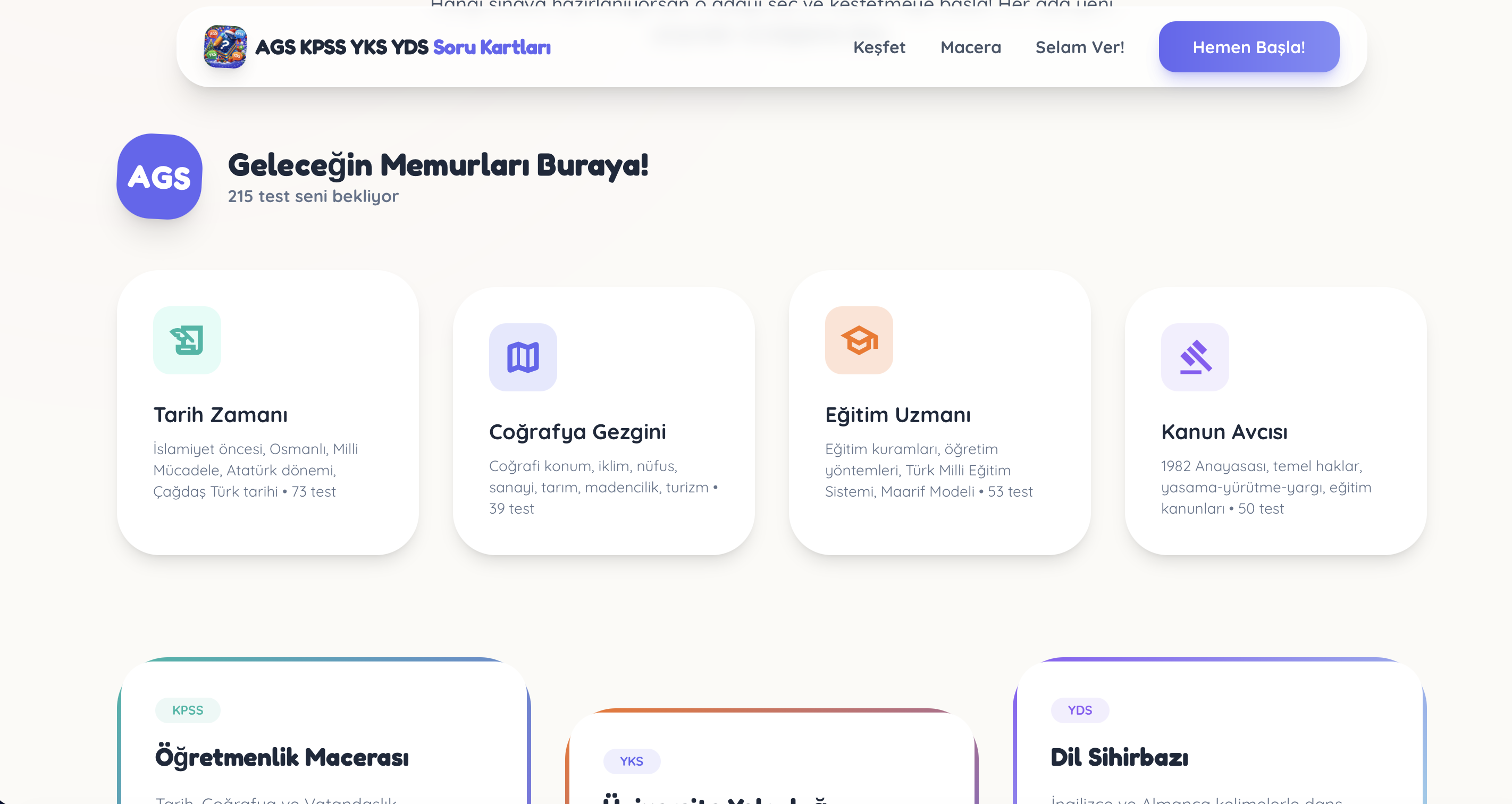 AGS KPSS YKS YDS Web Sitesi 3